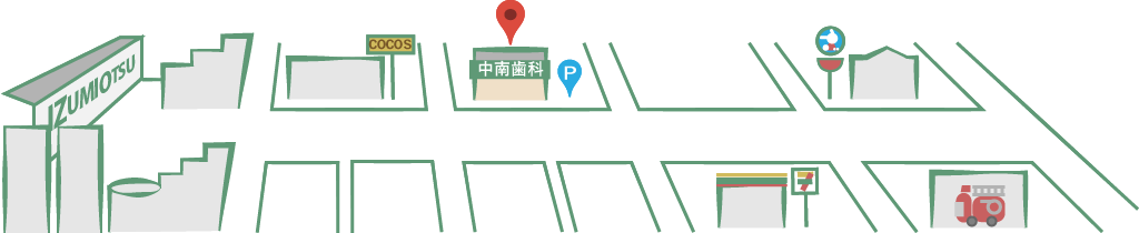 泉大津駅からアルザ通りを徒歩10分